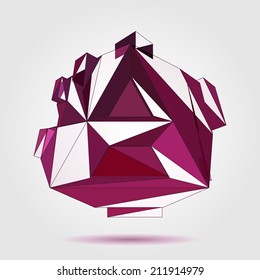 3D concept illustration. Vector Abstract geometric template.