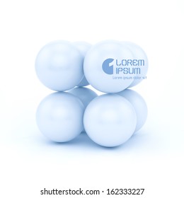 3D concept illustration. Vector template.