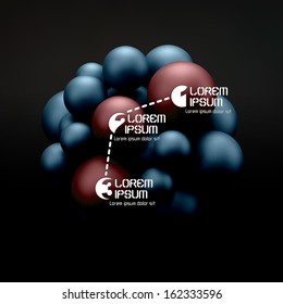 3D concept illustration. Vector template.