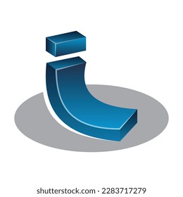 i 3d concept logo template