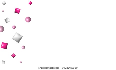 3d Confetti Firecracker Ribbon Paper Element Set. Bright colored figures fly in different directions. Poster design postcard banner web design. Vector.