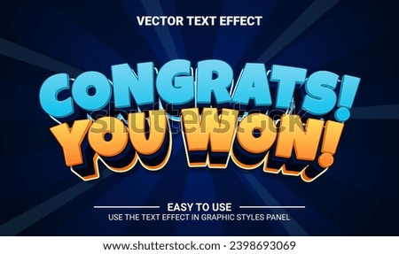 3d congrats editable text effect
