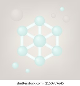3d connect. Network connection icon, forum discussion. Concept of team work together, modern community or partnership. General contact, connected, teamwork, social community. Vector illustration.