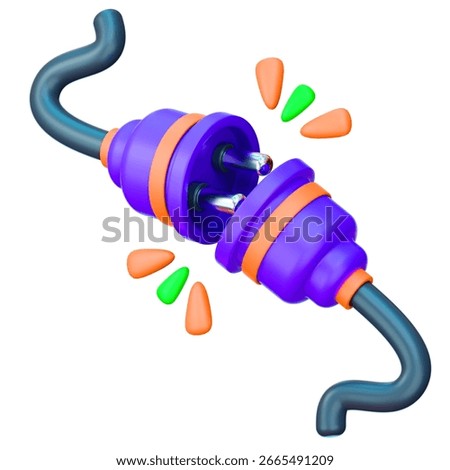 3D Connection Lost Icon Illustration