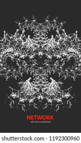 3D-Verbindungsstruktur. Futuristische Technologie-Stil. Low-Poly-Element für Design. Vektorgrafik für Wissenschaft, Chemie oder Bildung.