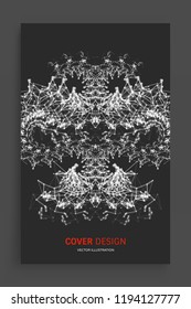 3d connection structure. Futuristic technology style. Low-poly element for design. Vector illustration for science, chemistry or education.