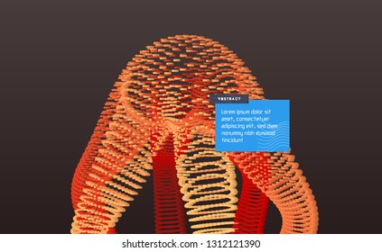 Estructura de conexión 3D. Estilo de tecnología futurista. Diseño abstracto. Ilustración vectorial. Se puede usar para publicidad, marketing, presentación, tarjeta y volante.