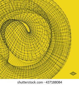 3D-Verbindungsstruktur. Futuristische Technologie Stil. Abstraktes Design. Geometrische Vektorgrafik.