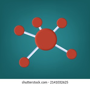3 quinquies de conexión. Trabajo en equipo, colaboración o asociación. Concepto de asociación. Integración de datos, tecnologías modernas de conexión conjunta o unión. Flujo de alimentación inalámbrica, puerto, punto. Ilustración del vector