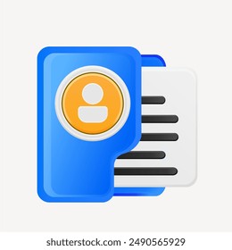 3d contact book list icon