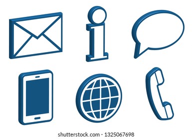 3d contact pictograms