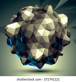 3D contemporary style abstract object, cybernetic futuristic form. Technology idea.