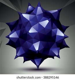 3D contemporary style abstract object, cybernetic futuristic form. Technology idea.