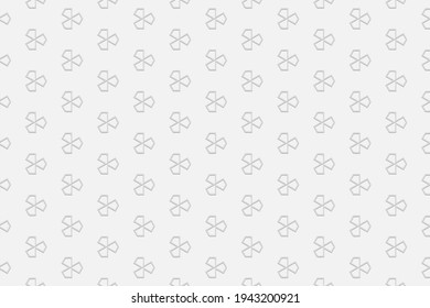 3D convex volumetric pattern. Ethnic embossed white background with elements of geometric ornament. A composition with repeating simple shapes.