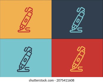 3d Cool Pen Logo Template, Simple Flat Icon Of cool,3d,background