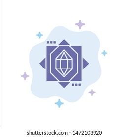 3d, Core, Forming, Design Blue Icon on Abstract Cloud Background