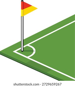 Ilustração gráfica de ícone de bandeira de canto 3D