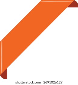 3D Corner Tags and Labels – orange Sale, New, Promotion, and Bestseller Ribbon Badges Isolated on White Background