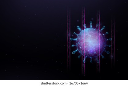 3D of Coronavirus 2019-nCov novel coronavirus. Close-up from microscope of virus. Anti virus
