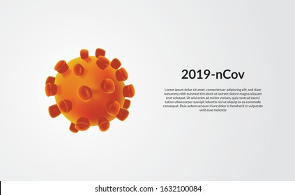 3d coronavirus illustration concept with white background. 2019 nCov wuhan influenza virus pandemic. Global health warning