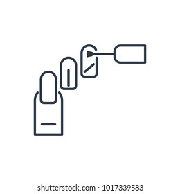 3d cosmetic icon. Isolated nail polish and 3d cosmetic icon line style. Premium quality vector symbol drawing concept for your logo web mobile app UI design.