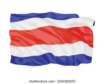 3d Costa rica flag national sign symbol