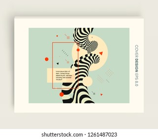 3d cover design template. Asian vector illustration. Pattern can be used as a template for brochure, annual report, magazine, poster, presentation, flyer and banner.
