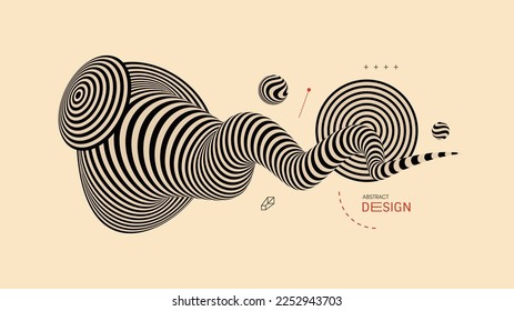 3d cover design template. Background with optical illusion. Pattern can be used as a template for brochure, annual report, magazine, poster, presentation, flyer and banner. 