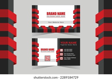 3D Creative Business Card Design Template for company corporate style