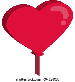 3D Creative Red Heart Valentine Love Logo