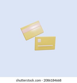 3d credit card icon for contactless payments, online payment concept. Vector illustration.