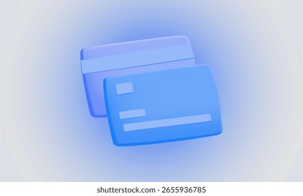 	
3d ícone de cartão de crédito ilustração vetorial, conceito de transação segura e confiável, dinheiro segurança financeira para compras on-line.