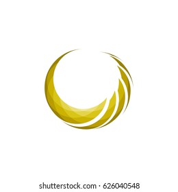 3d Crescent Logo Design