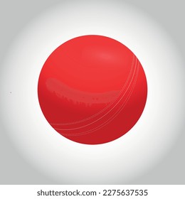 3d cricket champoinship ball vector illustration icon shape