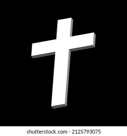 Vector de iconos cruzados 3D. Icono de la cruz de dios cristiano.