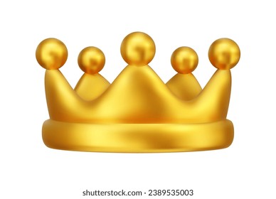 3D crown object and symbols for the game. Elements of protection and restoration of health, auxiliary items. Collection of 3d render icons for an application or game interface.