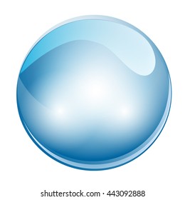3D Crystal Sphere Ball. Vector Illustration