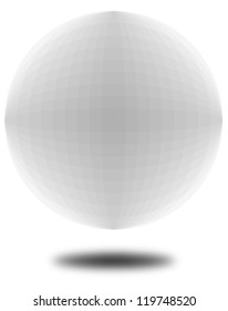 3D crystal sphere, vector illustration