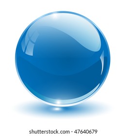 3D crystal sphere, vector illustration.