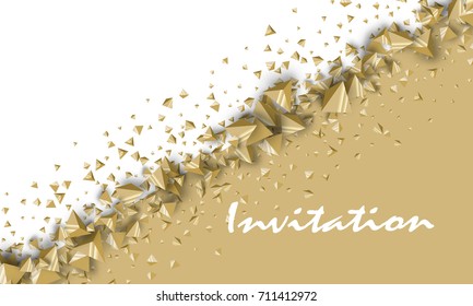 3-d crystals decoration for covers, banners, flyers and posters, invitation cards. Brochure, invitation card templates. Elements of decoration for backgrounds. 3d design elements. 