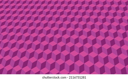 3D cube abstract purple background