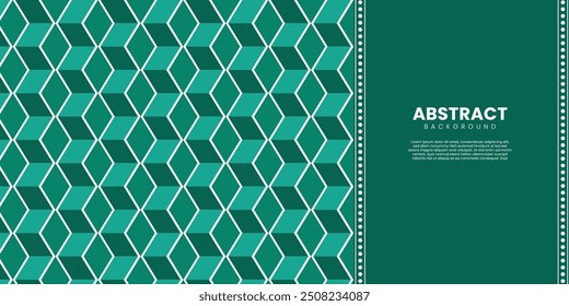 3d cube art seamless pattern in turquoise colors with illustration of background art
