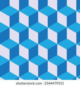 3d kubus kunst naadloos patroon in witte kleuren .Vector ontwerp