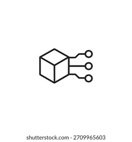 3D Cube with Digital Circuit Nodes
