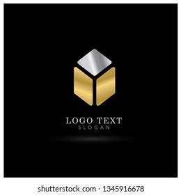3D Cube Elegant Logo. Symbol & Icon Vector Template.