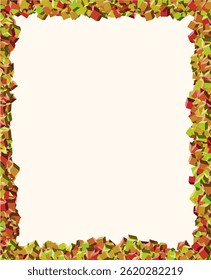 3D Cube Frame with Autumnal Colors