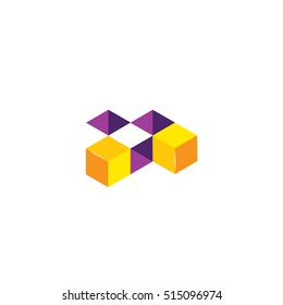 3d cube graph and info graphic design, 3d box vector