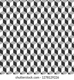 3D cube gray pattern background 