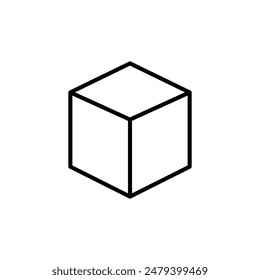 Icono de cubo 3D ideal para conceptos geométricos y de diseño