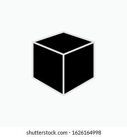 3D Cube Icon. Multi Dimension Shape Illustrations, Vector Sign & Trendy Symbol.